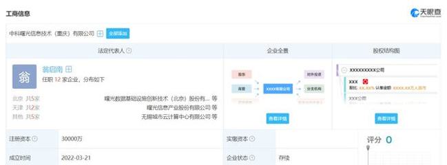 中科曙光進(jìn)軍山城，3億資本布局重慶信息系統(tǒng)集成服務(wù)新藍(lán)圖